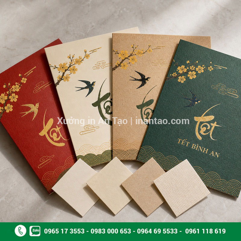 Chọn giấy in thiệp chúc mừng năm mới Mẫu giấy Couche Ivory Kraft và giấy mỹ thuật để in thiệp chúc mừng năm mới