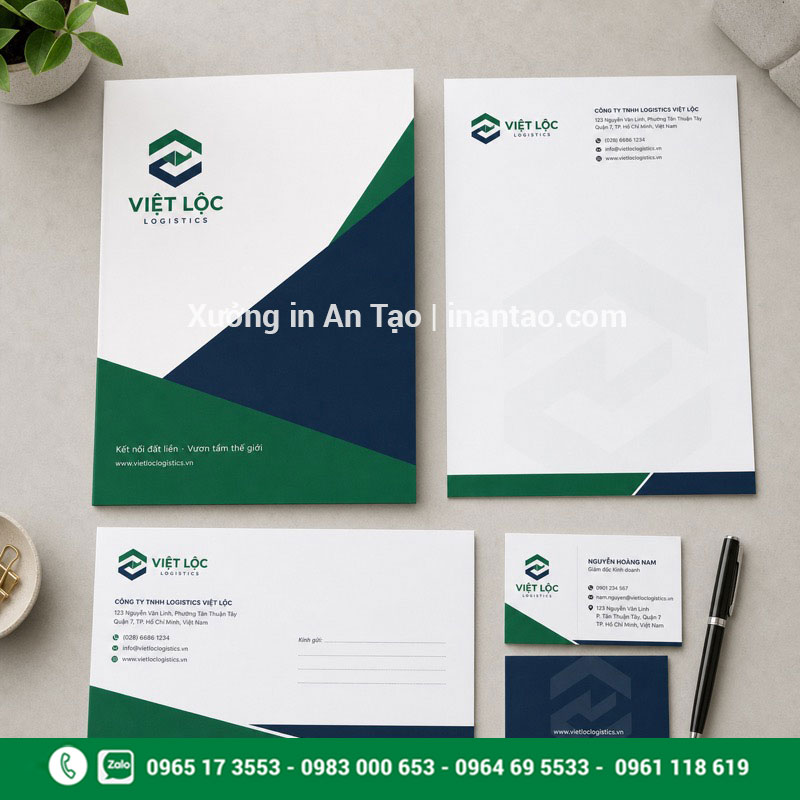 In bao thư công ty theo yêu cầu Bộ in bao thư công ty theo yêu cầu đồng bộ nhận diện