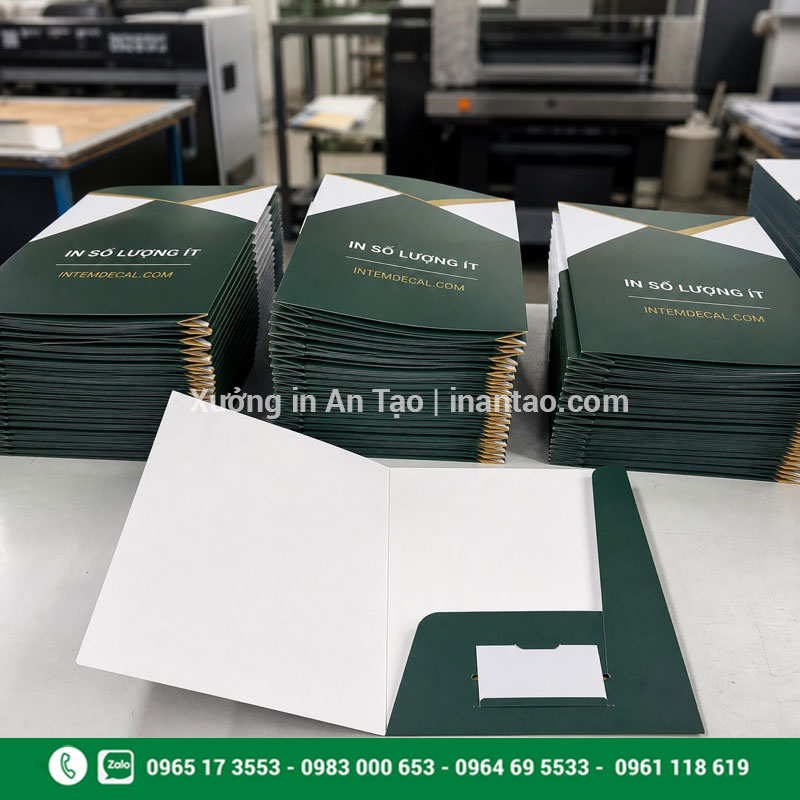 Nhận in folder số lượng ít theo yêu cầu In folder số lượng ít hoàn thiện tại xưởng