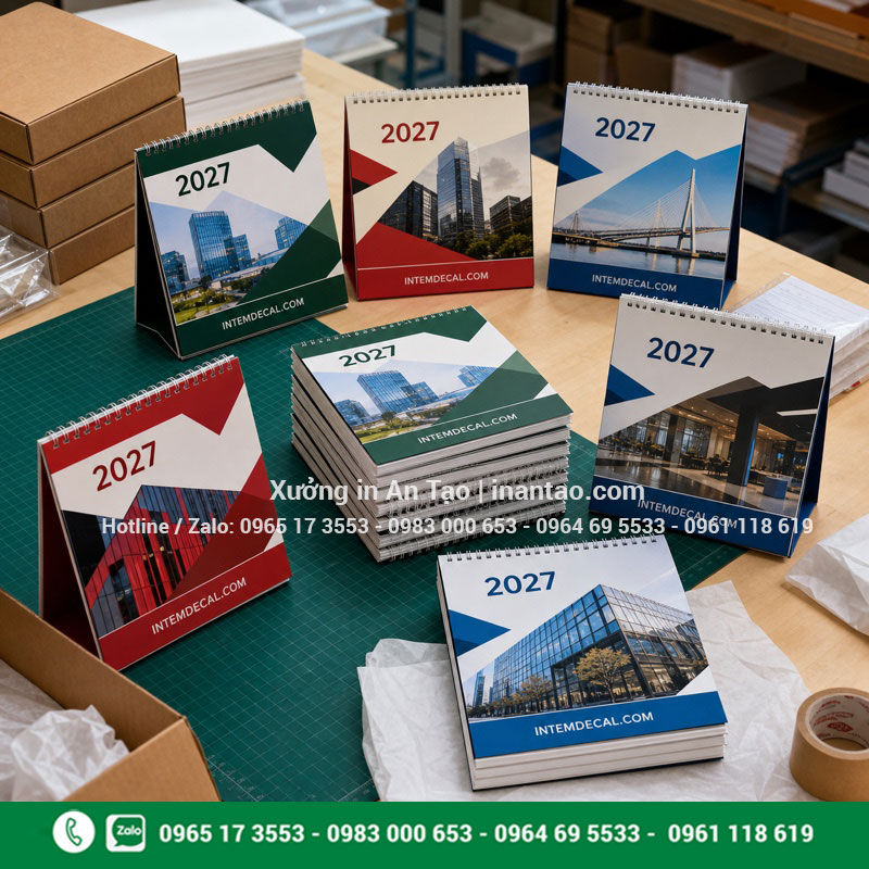 In lịch để bàn số lượng ít theo yêu cầu In lịch để bàn số lượng ít với nhiều mẫu thiết kế riêng