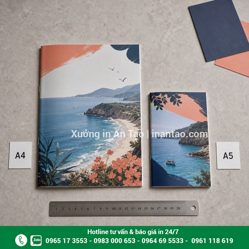 Kích thước in tạp chí A4 A5 theo yêu cầu So sánh kích thước in tạp chí A4 và A5