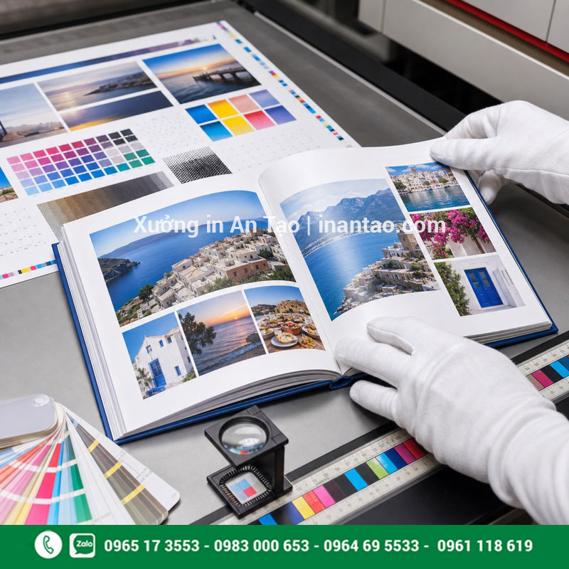 Kiểm tra màu sắc và độ hoàn thiện photobook tại xưởng Công đoạn kiểm màu và kiểm tra thành phẩm in photobook