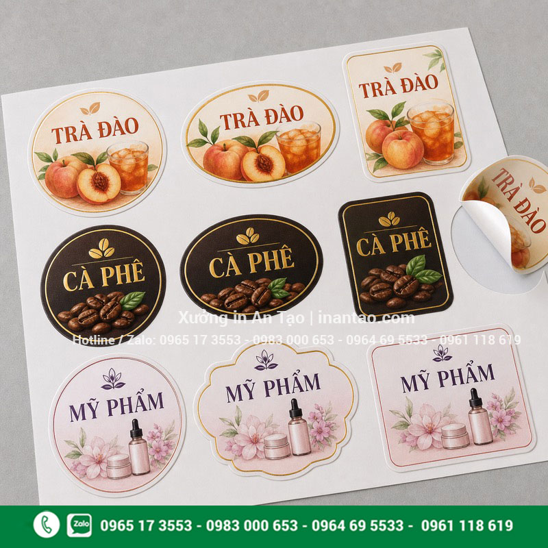 Quy cách bế khi in tem nhãn Các hình dạng và quy cách bế tem nhãn theo yêu cầu