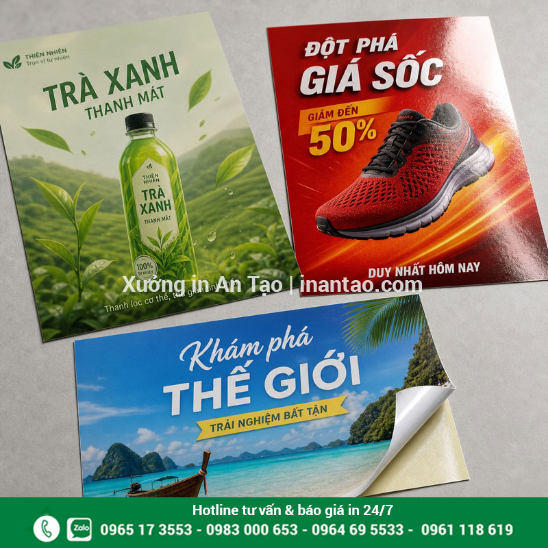Chất liệu in poster giấy PP và decal So sánh chất liệu giấy PP và decal khi in poster