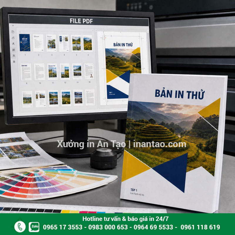 Cách tính giá in sách từ file PDF Kiểm tra file PDF và bản in thử trước khi in sách