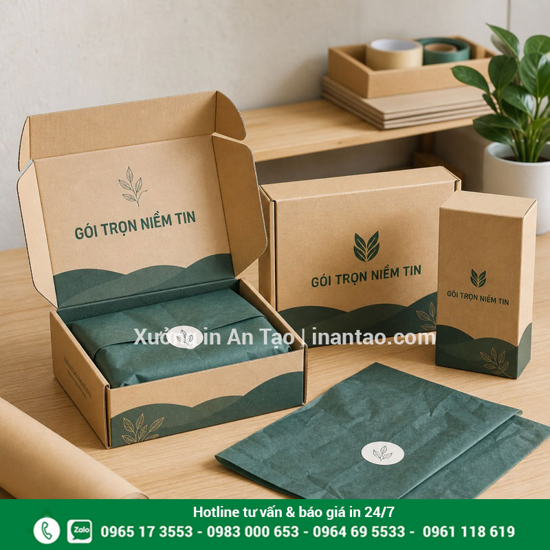 Hộp giấy giao hàng in theo yêu cầu Hộp giấy carton sóng đóng gói đơn hàng thương mại điện tử
