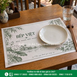 In giấy lót bàn ăn theo yêu cầu, tối ưu chi phí tại TPHCM