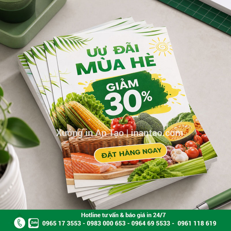 In tờ rơi giá rẻ đẹp và sắc nét tại intemdecal.com Mẫu in tờ rơi quảng cáo A5 thành phẩm tại intemdecal.com