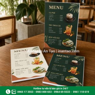 Menu formex đẹp, chống nước, giá xưởng theo yêu cầu